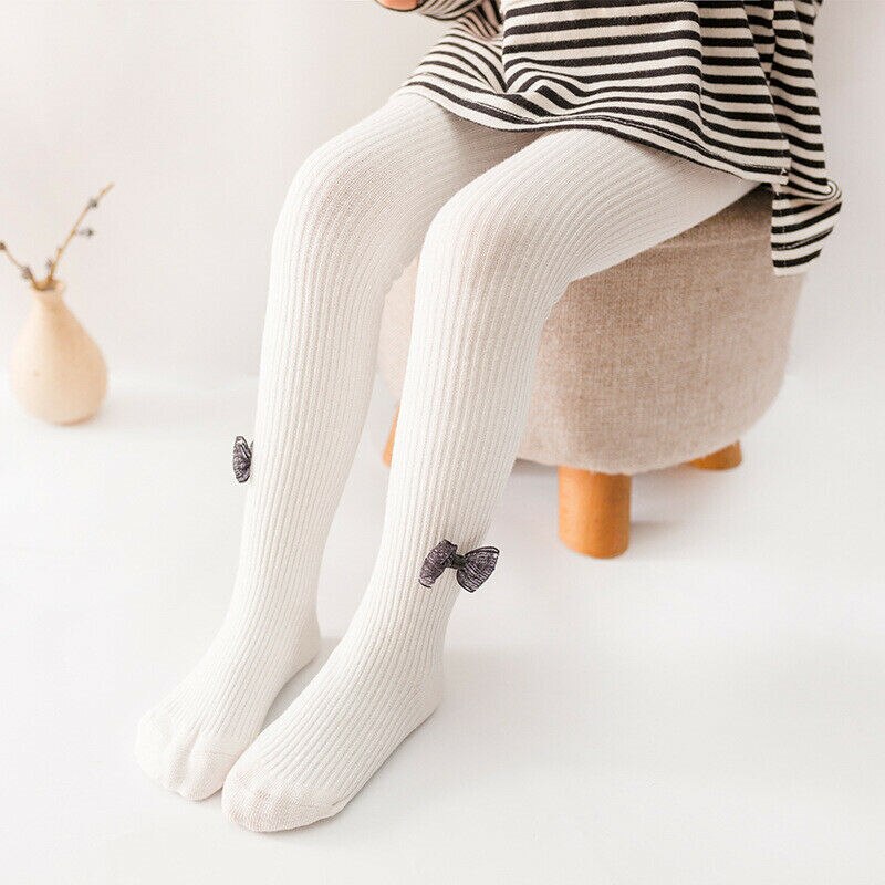 Baby Lente Herfst Winter Panty Baby Peuter Kid Meisje Pailletten Boog Kousen Katoen Warm Panty Solid Candy Kleur Panty