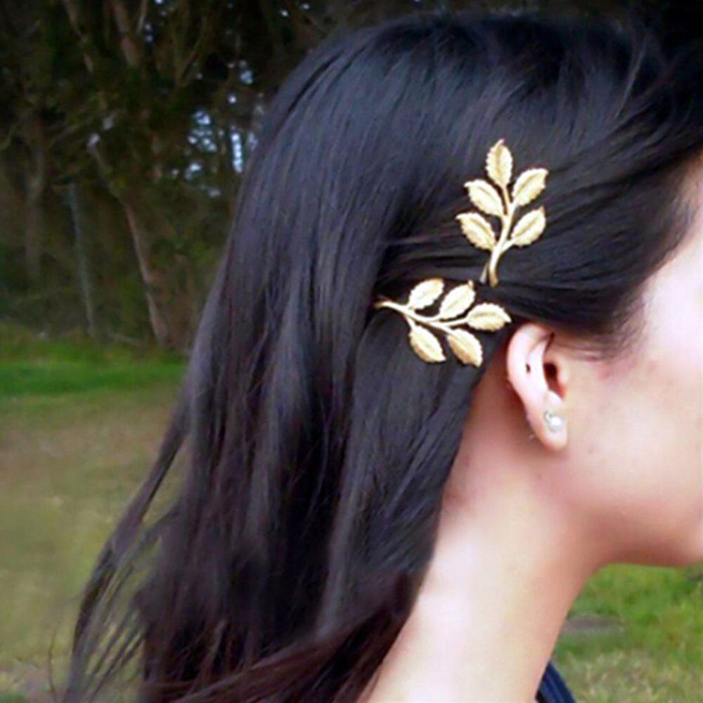 Barrette à cheveux Vintage pour femmes et filles, pince à cheveux Vintage, branches, feuilles, épingle, accessoire de coiffure: 2pcs