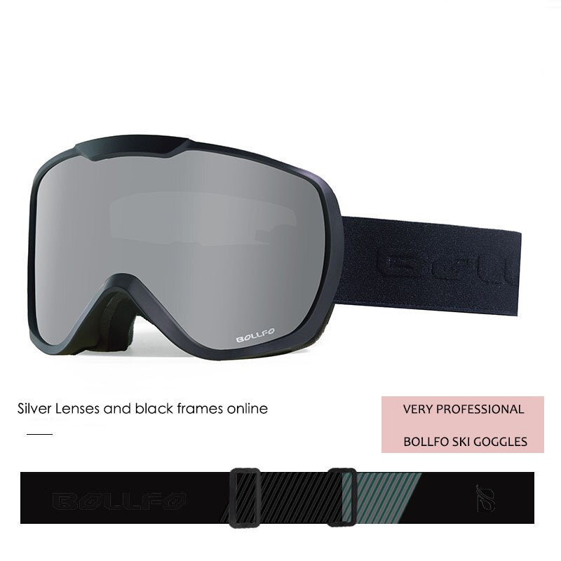 Neue Brillen Doppel-schicht Anti-fog Große Polarisierte Zylinder Ski Brille Für Männer Und Frauen Ski Ausrüstung Ski brille: Silver