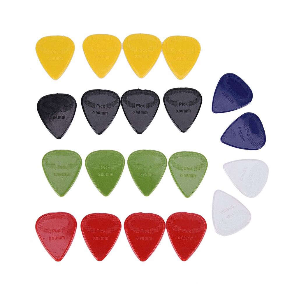 20 pièces guitare choix acoustiques guitare Plectrums 0.96mm d'épaisseur Nylon matériel pics Plectrums guitare Pick accessoires