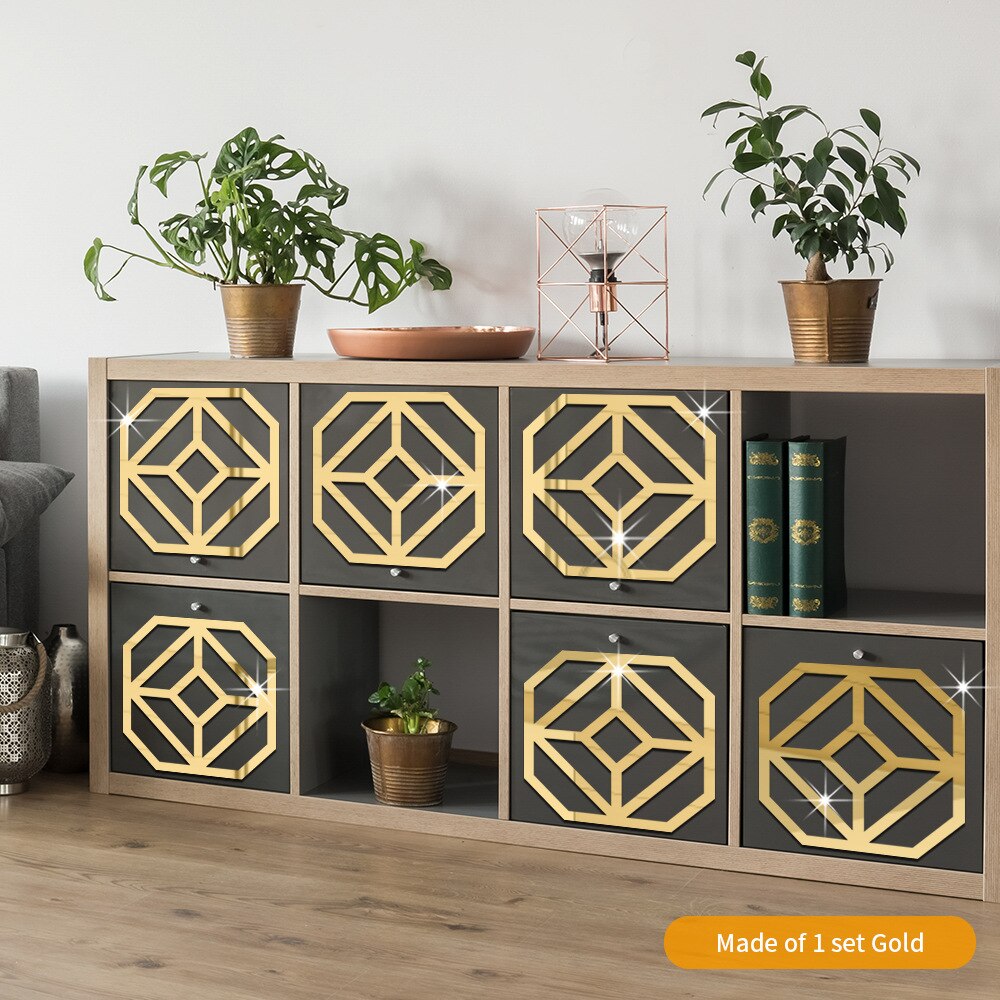 Achthoek Vierkante Holle 3D Spiegelwand Sticker Acryl Sofa Achtergrond Woonkamer Decoratie Kast Renovatie Decal Home Decor