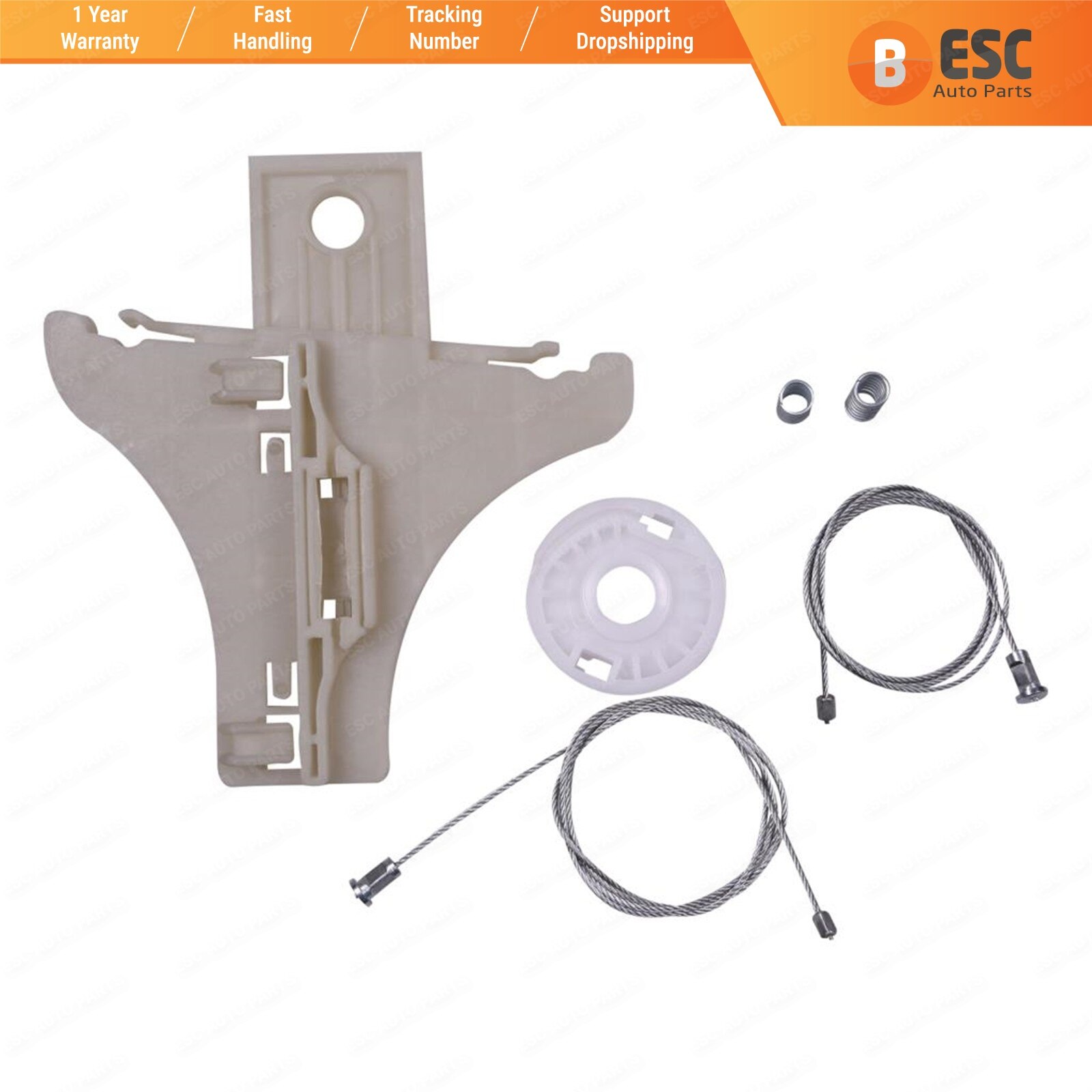 ESC Auto Parts EWR620 Electrical Power Window Regulator Repair Kit Rear Left Door Door for VW Golf 4 Bora 1997-2003