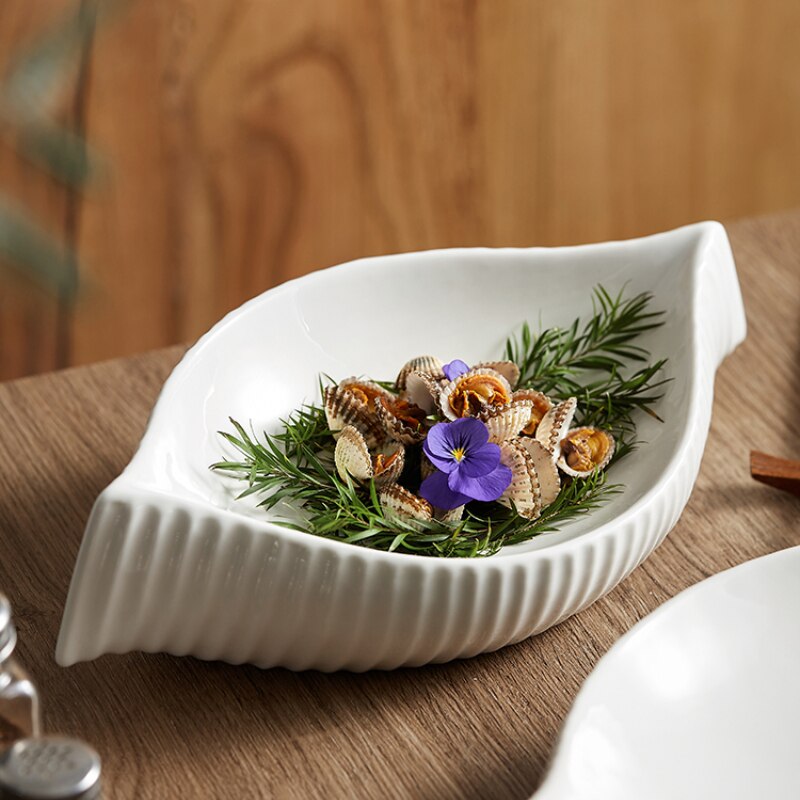 Assiette en céramique de forme spéciale, pour hôtel, Club, Restaurant, Fusion, salle privée, plats d&#39;humeur, Cuisine moléculaire, plats froids Sashimi