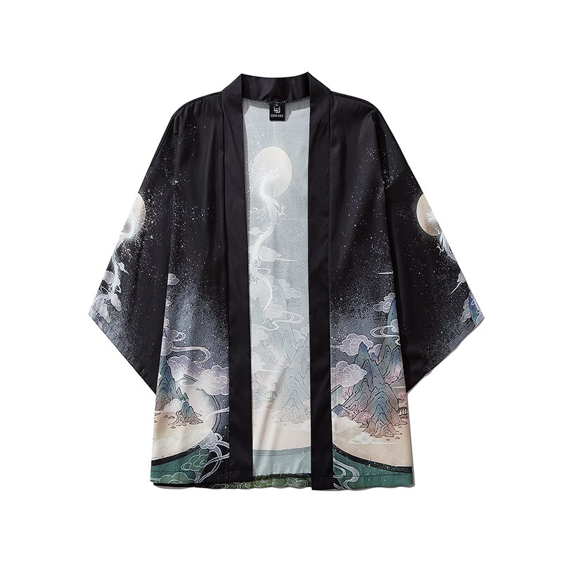 Yukata Haori Mannen Japanse Kimono Vest Mannen Samurai Kostuum Kleding Jas Heren Kimono Shirt Yukata Zomer Aziatische Kleding