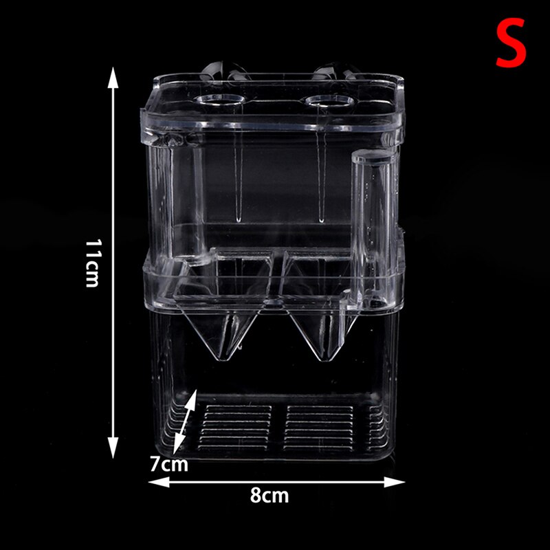 Double-Deck Clear Fish Breeding Isolation Box Aquarium Breeder Fish Tank Hatching Incubator Fish House Home
