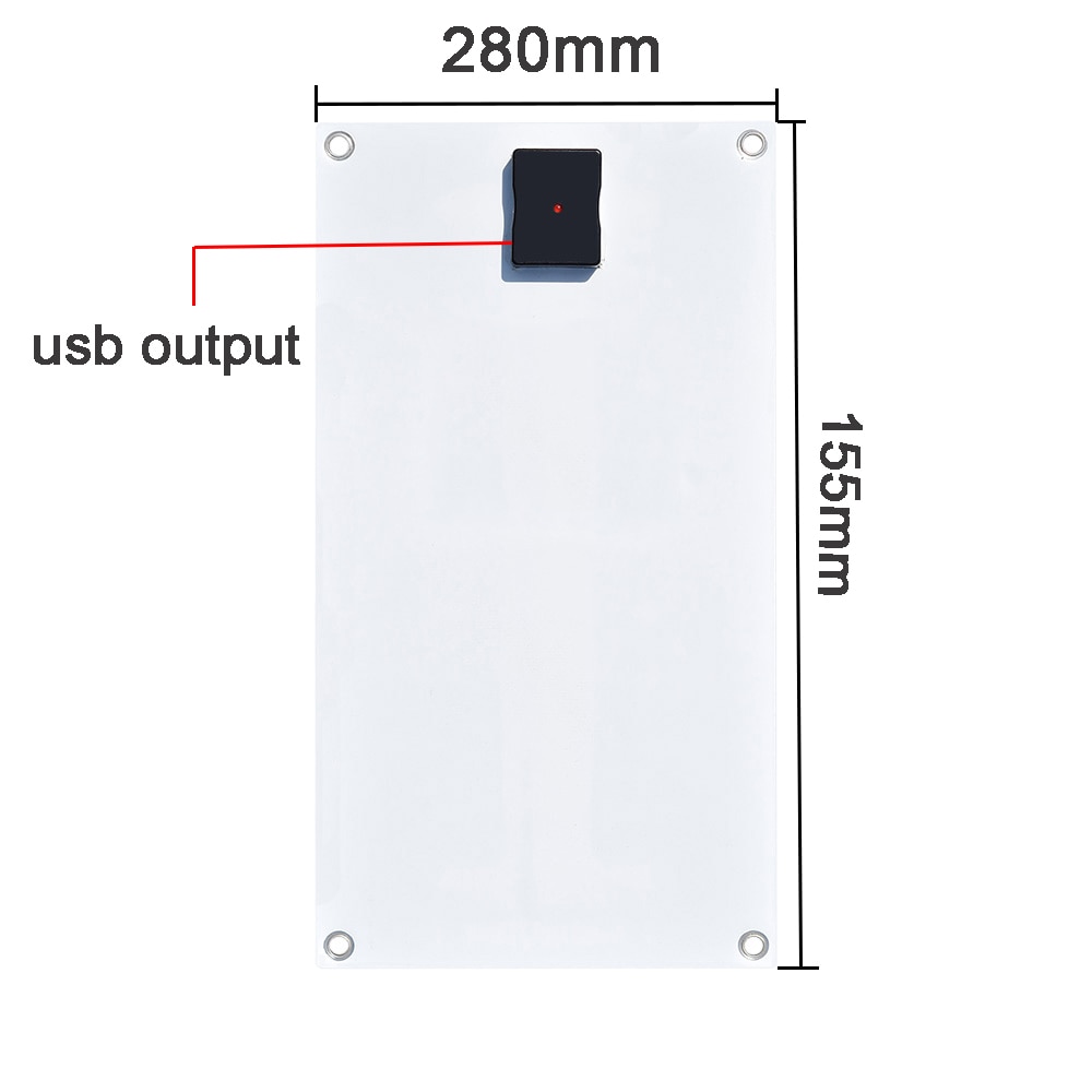 Semi Flexible Solar Panel 5W 6V Solar Cell USB Output Charger Mobile Phone Power Bank camera Bluetooth speaker USB charging