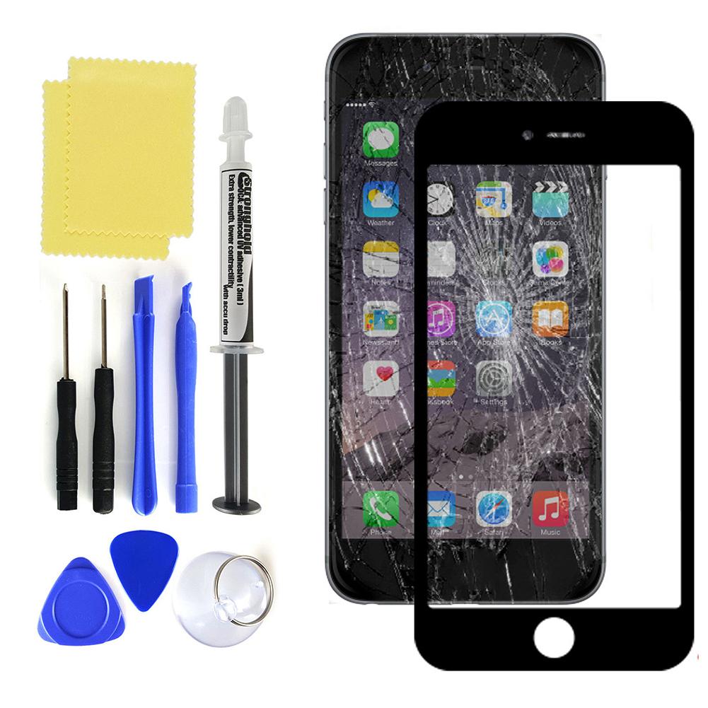 Front Glass Screen Kit Replacement Outer Front Glass Touch Screen LOCA Glue Kit for iPhone 6S 7 8 Plus