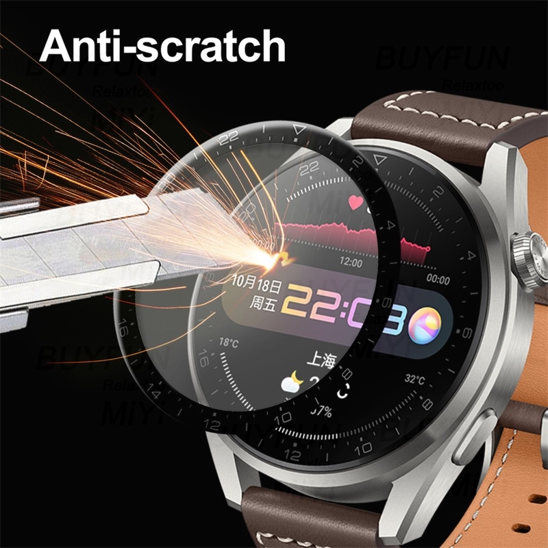 Protector de pantalla para reloj inteligente Huawei, protector de vidrio de fibra suave curvada 9D, GT3 GT 3, 42MM, 46MM, 1-3 unidades