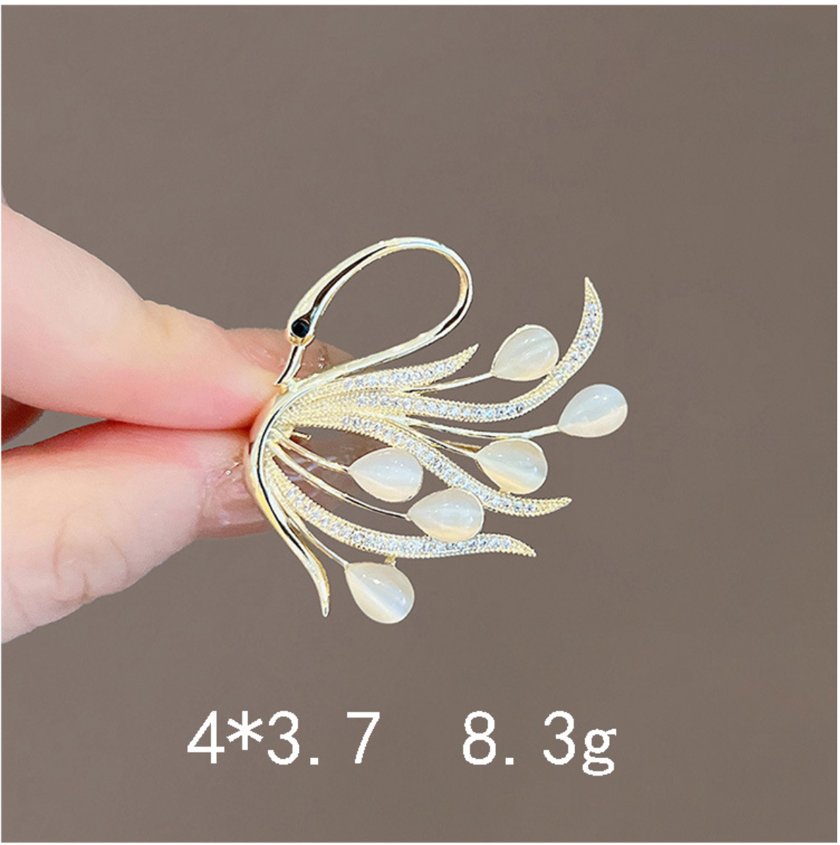 Broches de diamantes de imitación de mariposa y perlas a la para mujer, alfileres de ropa fijos de Metal elegantes, joyería diaria de alta gama al por mayor: COLOR ORO ROSADO