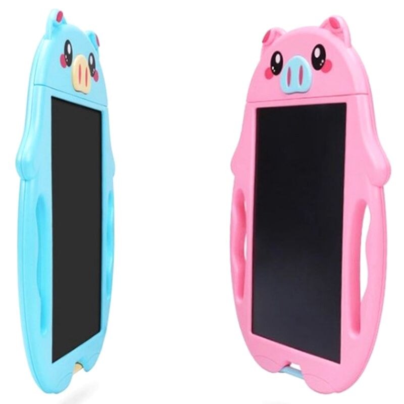 2 Set LCD Writing Tablet , Colorful Doodle Board Drawing Board, Birthday for 2-6 Years Kids, Blue Pig & Pink Pig