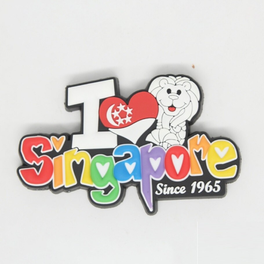 Singapore Rubber Fridge Magnet Tourist Souvenirs Refrigerator Magnetic Stickers Travel collection: B1229 (9)