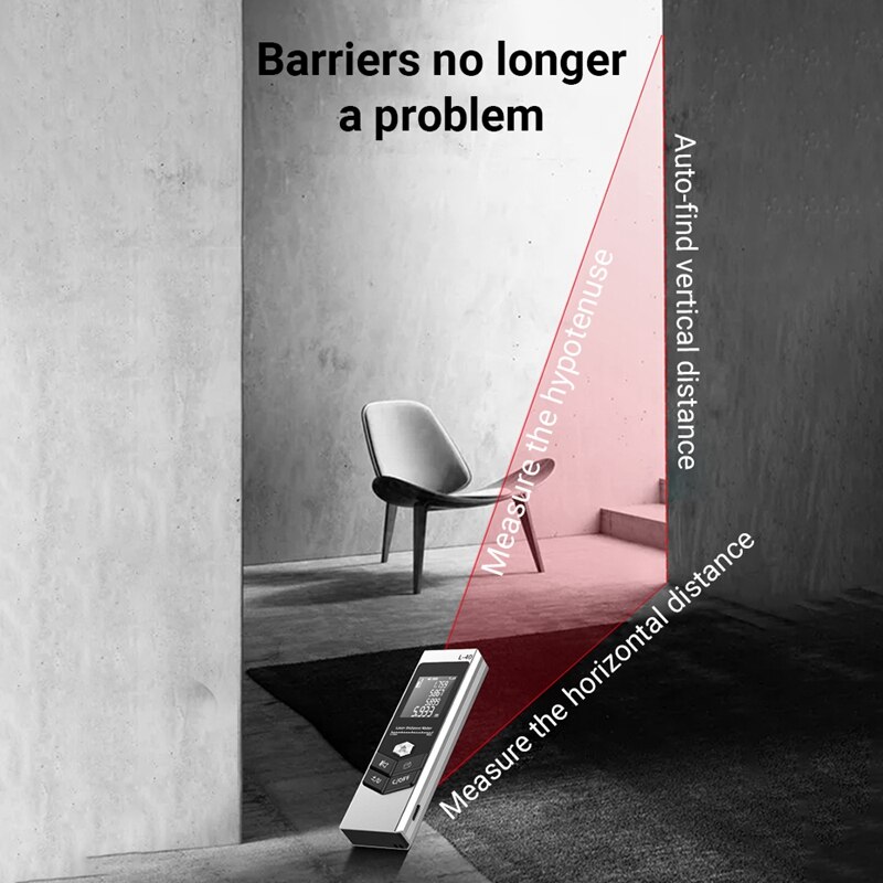 Digital Lasers Rangefinder Electronic Angle Sensor Usb Pythagorean Mode Area Volume Distance Tape Measure Meter