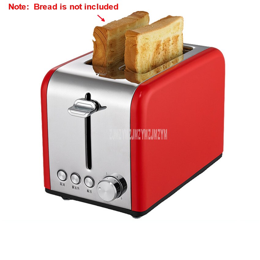 Household Bread Baking Oven Machine Electric Toaster Home Use Automatic Breakfast Toast Sandwich Maker Reheat Kitchen Tool 220V: Red