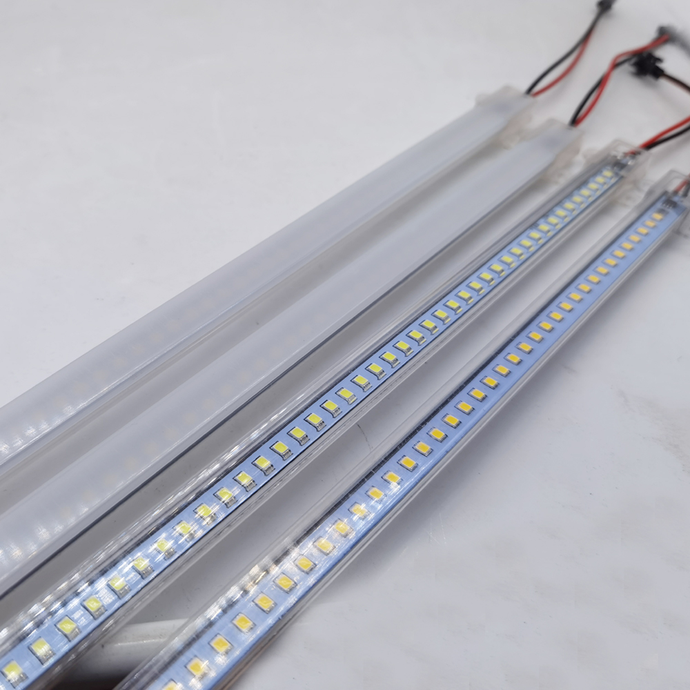 Tubos LED fluorescentes de ahorro de energía, barra de luz LED de 220V, 110V, 8W, 50cm, 72 LED, tira rígida de 2835 LED, 5 unidades/lote, alto brillo