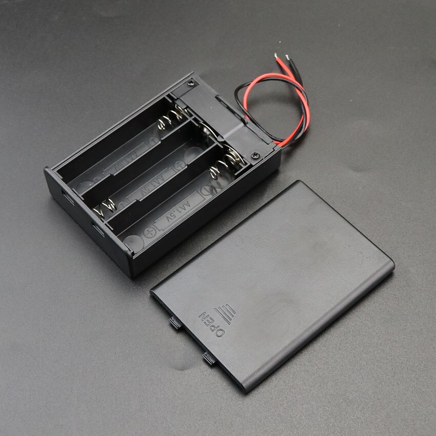 Aa batteriholder kasse med ledninger tænd / sluk-kontakt dæksel 2 3 4 6 8 slot standard batteri container til diy batterirum: B