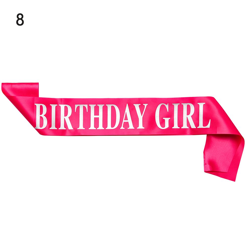 Birthday Girl Ribbons Shoulder Girdle Birthday Girl Glitter Satin Sash Mermaid Party Supplies Decoration Accessories: DARK GRAY