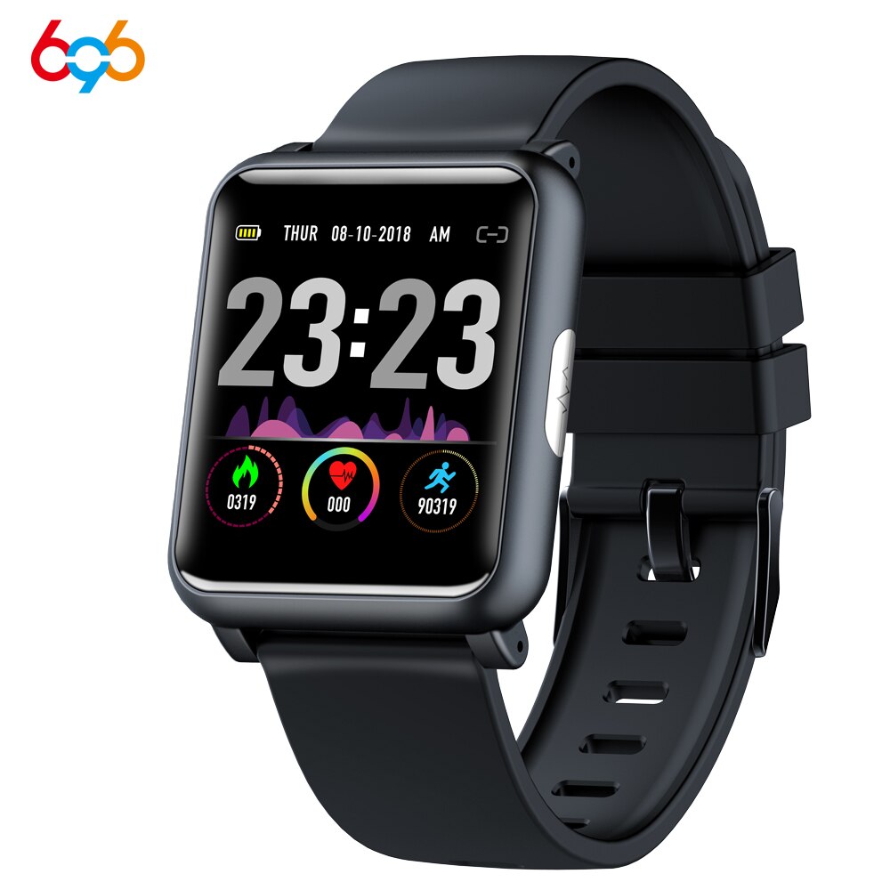 696 h9 1.3 tums ecg+ppg monitor hr blodtryck smartwatch  ip67 vattentäta sportlägen laddare docka smartklocka blodtryck