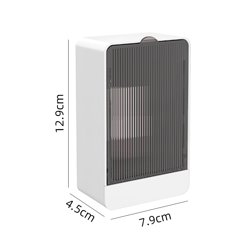 Boîte à savon murale créative avec couvercle, égouttoir à Double grille, porte-savon de salle de bain, accessoires de salle de bain à domicile: WHITE