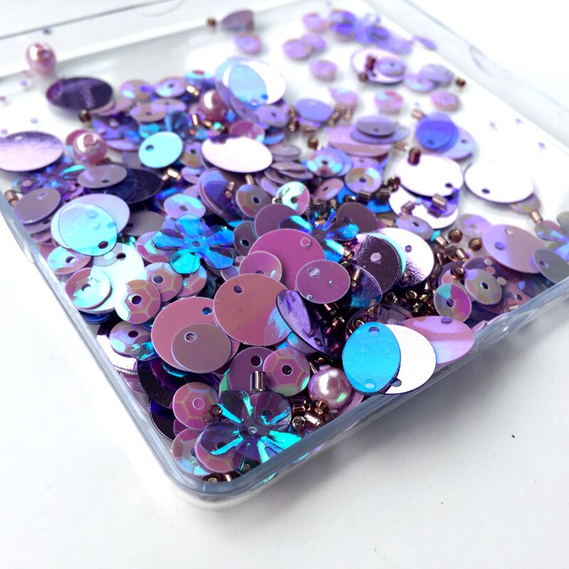 Kralen 2mm + Parel 6mm Pailletten Platte Ronde PVC Vormige Losse Pailletten voor Ambachten Paillette Naaien Decoratie DIY accessoire Lentejuelas