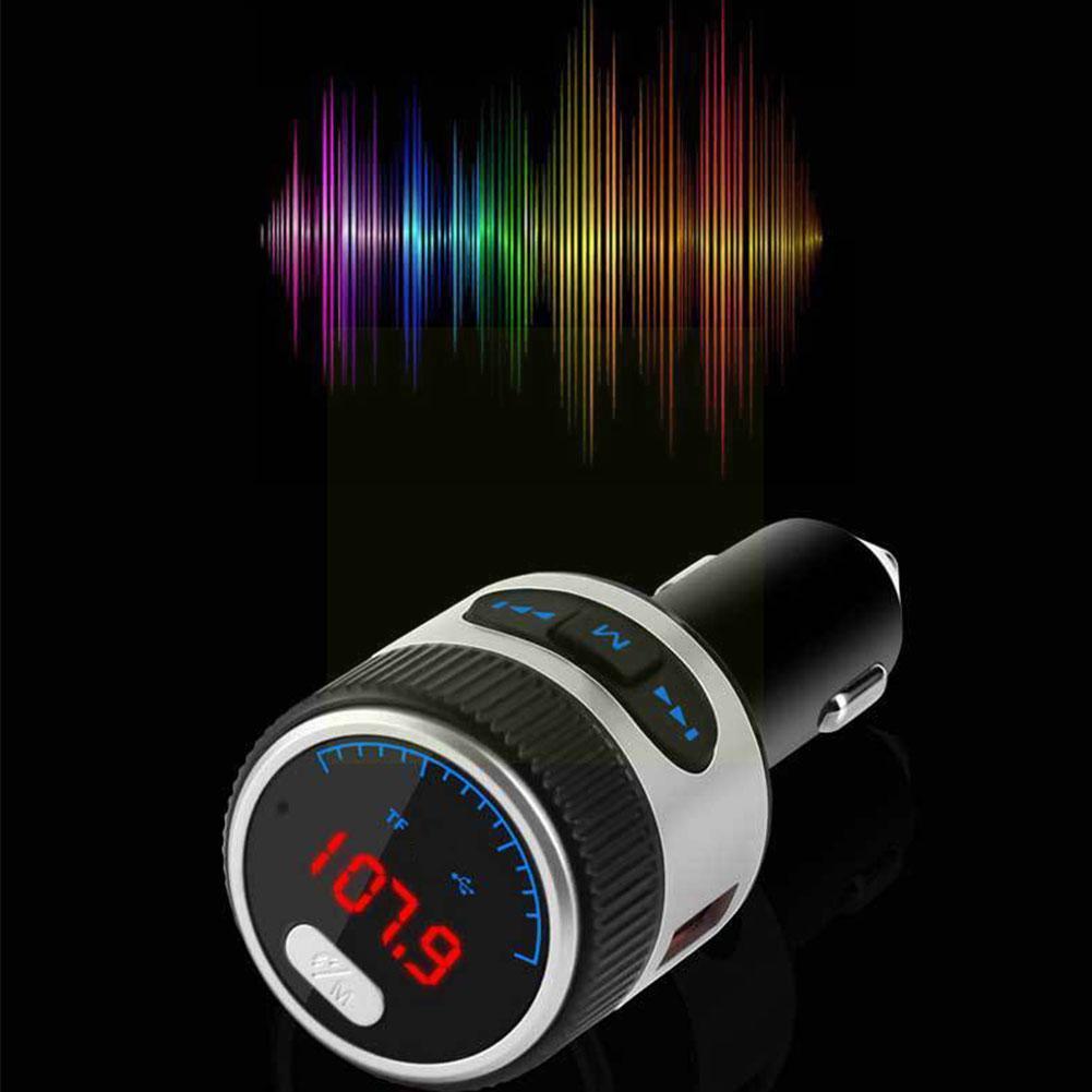 Car Bluetooth 5.0 FM Transmitter, Receiver With Deep Audio Hands-free Car Transmitter Stereo, LED, Bass Adapter FM And MP3 R3W3
