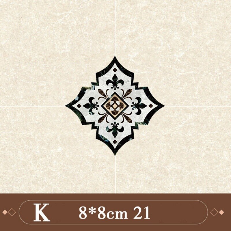 PVC Household Printed Tile Diagonal Sticker Waterproof Wearable Self Adhesive Ceramic Floor Tile Diagonal Sticker Home Decor==: K