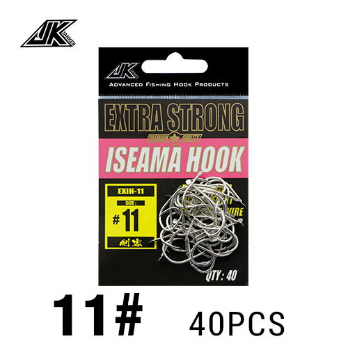 JK EXIH #10-19 Size 25-45PCS High Carbon Steel Fishing Hooks Japan Hooks Light Sea Jigging Carp Single Barbed Hook: 11   40PCS / 1 PACK