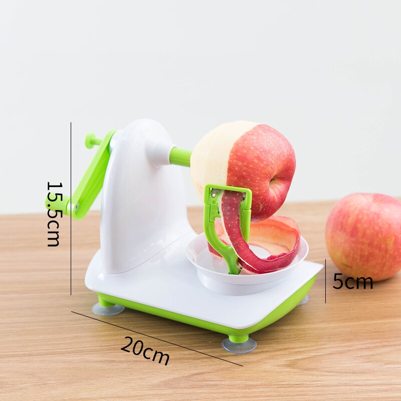 Multifunction Rotary Fruit Peeler Manual Fruit Apple Peeler Machine With Cutting Apple Slicer Kitchen Gadgets Tools: Green
