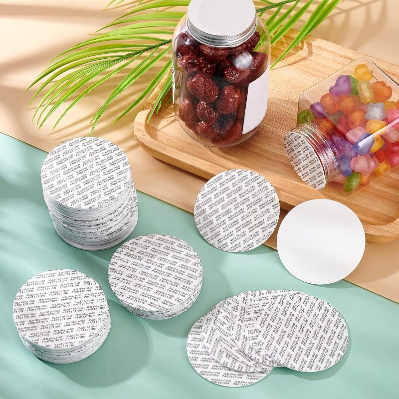 100 Pcs Foam Lid Liner 70mm Seal Cap Liner Jar Sealer Bottle Seals Waterproof Pressure Sensitive Seals Jar Seals White Bottle