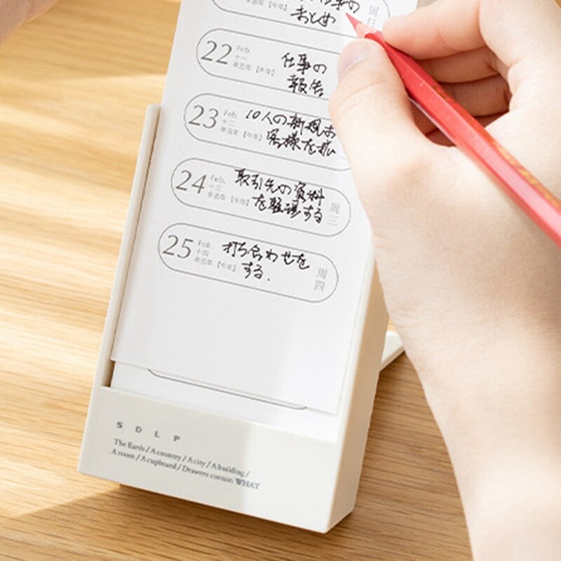 Weekly Planning Desk Calendar Daily Clock-in Notepad Reminder Card Desktop Small Decoration