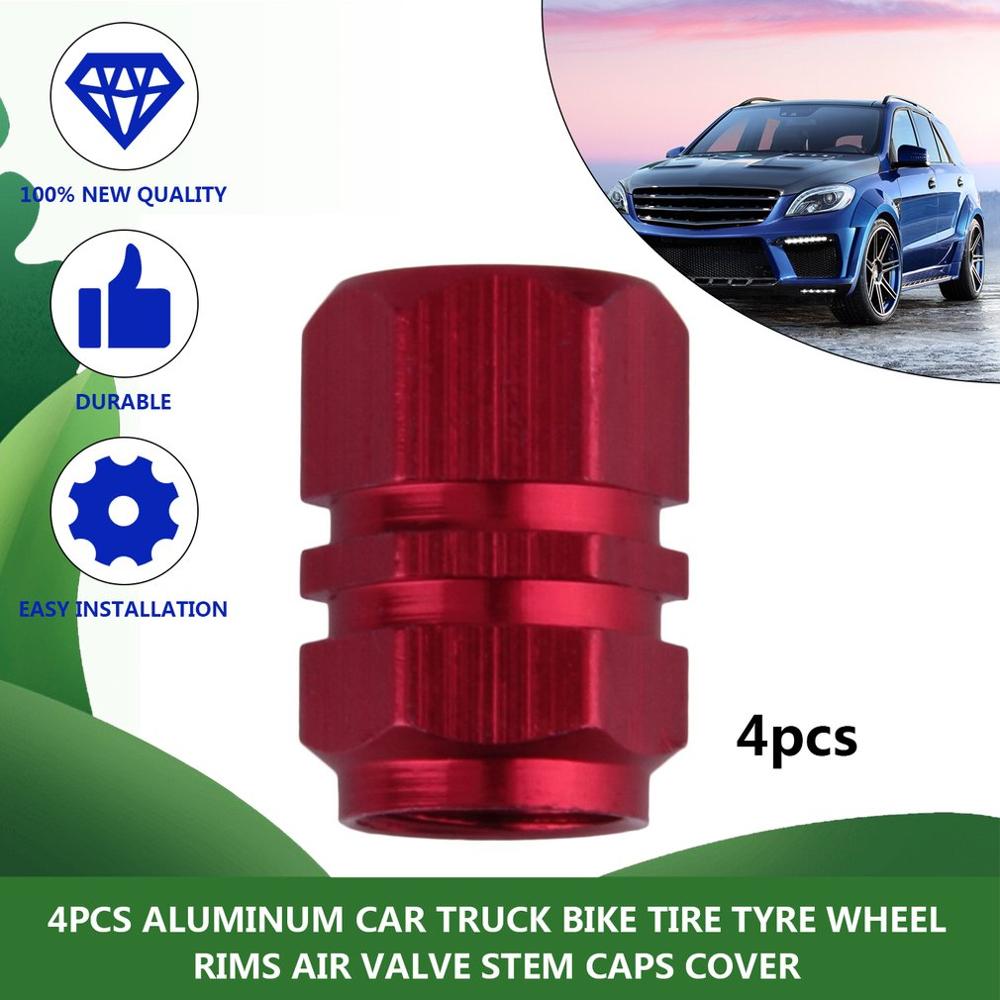 4Pcs/Set Tire Valve Stem Caps Theftproof Aluminum Car Wheel Tires Valves Tyre Stem Air valve Caps Airtight Cove Levert 5 Colors