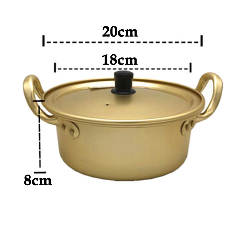Husholdning ramen pot multifunktionelt køkken madlavning værktøj aluminiumslegering hurtig nudel pot non-stick mælkepotte suppe pot: C