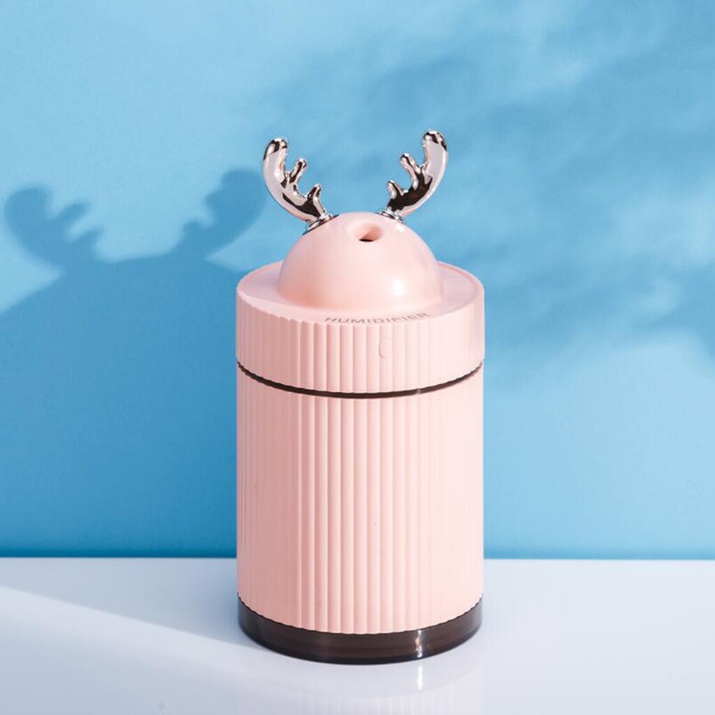 Humidificateur d'air LED veilleuse diffuseur d'huile essentielle 6 heures de pulvérisation constante: Pink