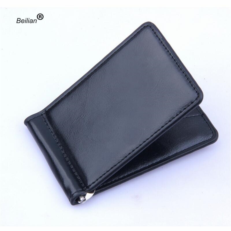 hommes en cuir synthétique Mini portefeuille porte-carte petite fermeture éclair porte-monnaie mince en métal portefeuille porte-cartes protecteur portefeuille magique