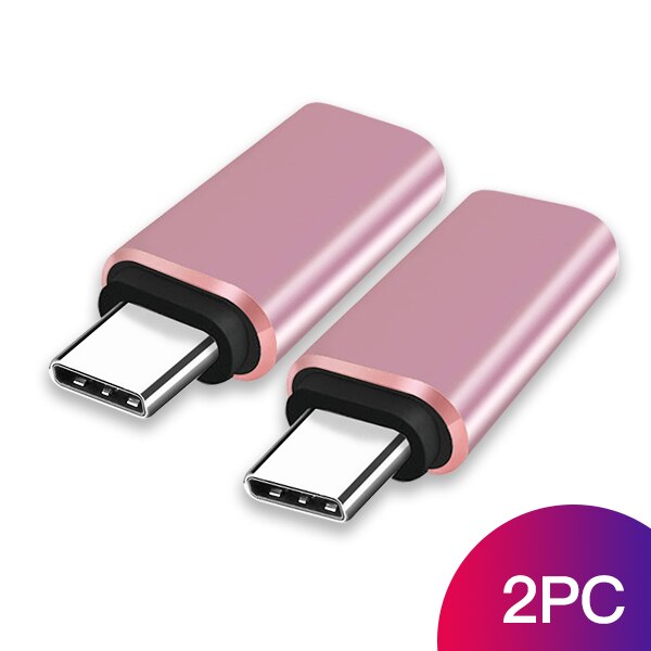 ¡! ACCEZZ-adaptador OTG tipo c para iPhone, Cable hembra tipo c, Conector de carga de datos para Huawei P20 Pro Mate 20 Samsung S9 S10, 2 unidades