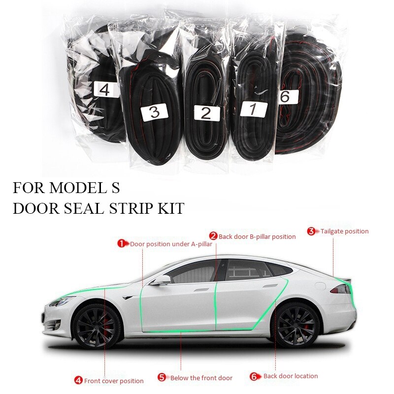 Auto Zegelstrip 10 Stuks Deurafdichting Geluiddichte Kit Voor Tesla