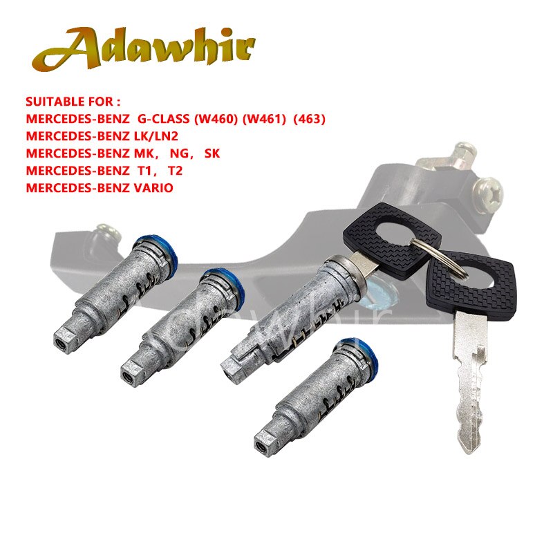 Door handle repair kit suitable for Mercedes G-CLASS (W460) (W461)(463) T1 VARIO door handle 4 lock cylinders + 2 keys