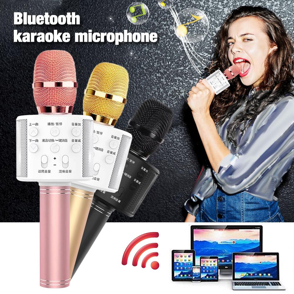 Rondaful WS-858 Draadloze Karaoke Microfoon Draagbare Handheld Usb Microfoon Professionele Karaoke Mic Bluetooth Stand Mic Studio