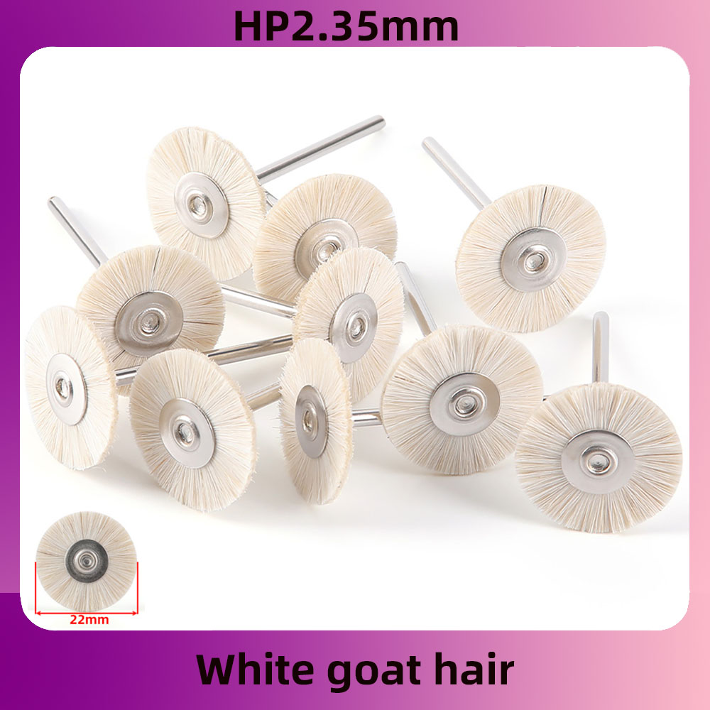 10 stk/pakke tandpoleringsbørster filt/cashmere/bomuld  hp2.35mm,3/32 ": Regnbue