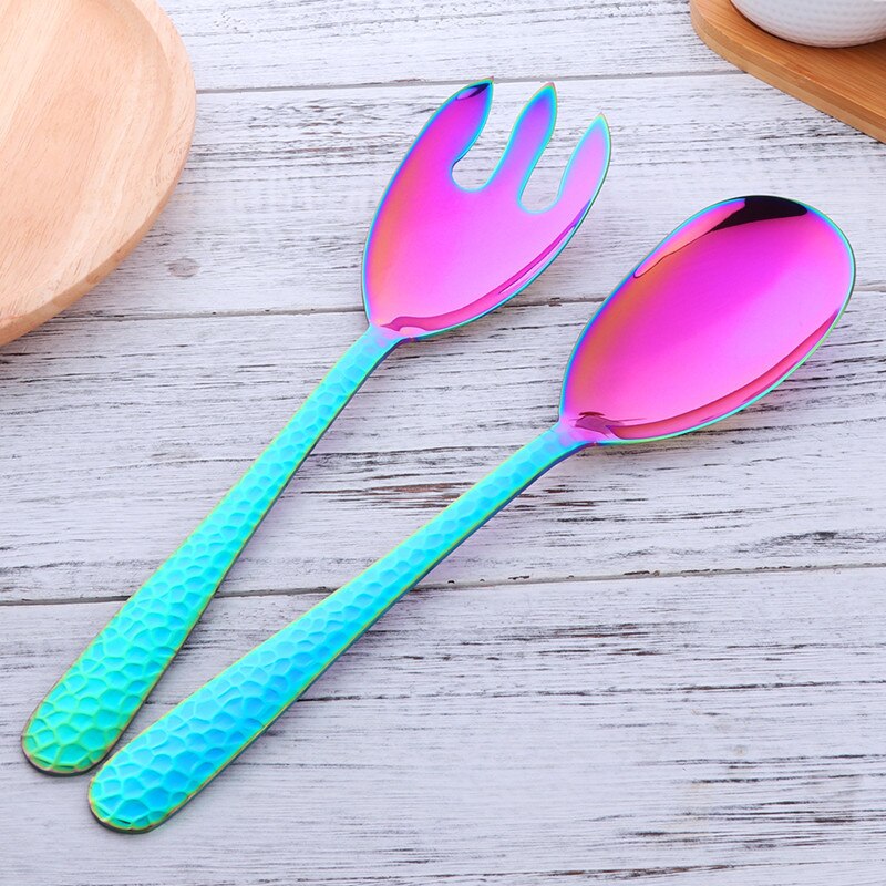 Grote Salade Opscheplepel Vork Set Mix Lepels Pot Pap tool Openbare Restaurant Waar Keukengerei Gebruik Buffet gebruiksvoorwerp