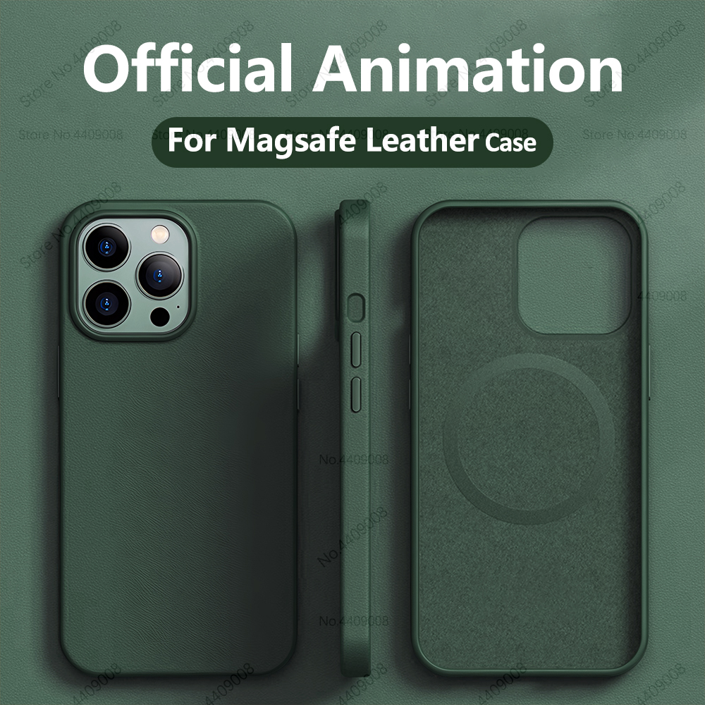 Custodia In Pelle Conciata Vegetale Con MagSafe Per IPhone 12/13/14/15/16 Pro/Pro Max