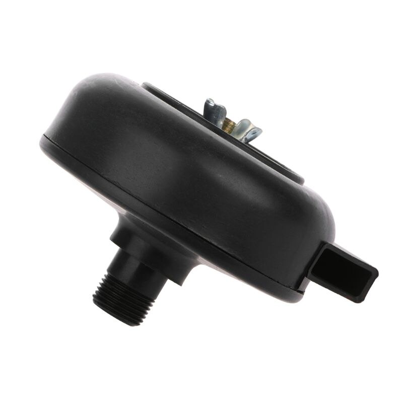 16/20mm zwarte kunststof mannelijke schroefdraad uitlaatgeluiddemper luchtfilter demper compressor