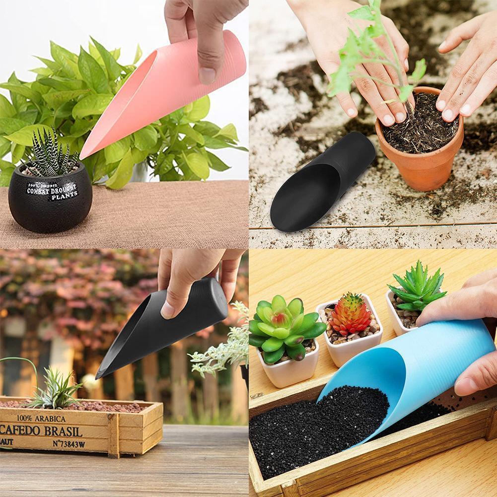 1Pc Soil Plastic Spade Shovel Cup Succulent DIY Bonsai Tool Helper Garden Plant Q9P9