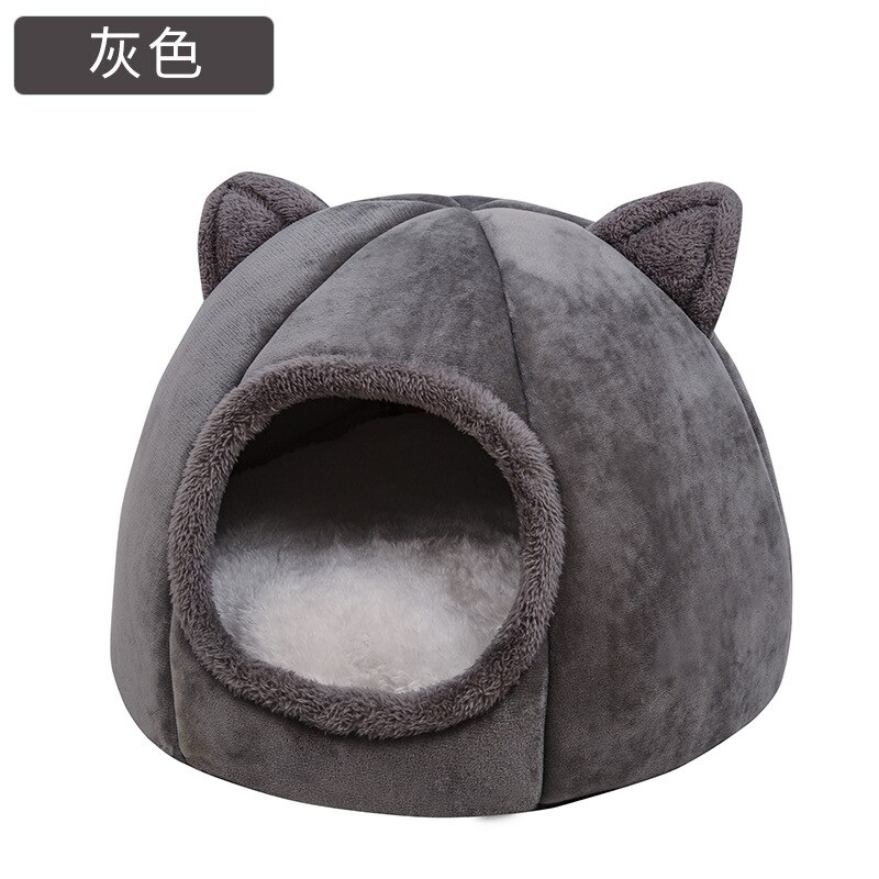Deep Cave Bed For Cats Small Dogs Bed Cat's House Cat Bed Cat House Cats Accessories Dog House Puppy Nest Pet Beds Dog Kennel: B / 32cmX32cm