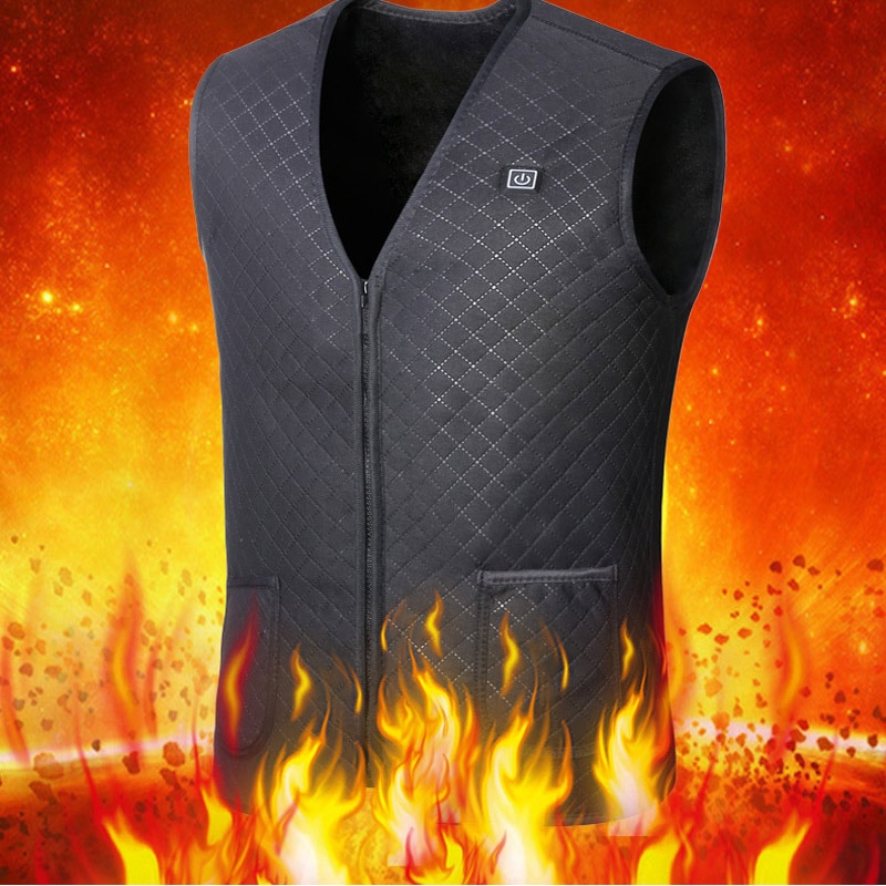 Opvarmet jakke ærmeløs smart selvopvarmende bomuldsvest vinter udendørs vandretøj tøj elektrisk varm vest neddykket