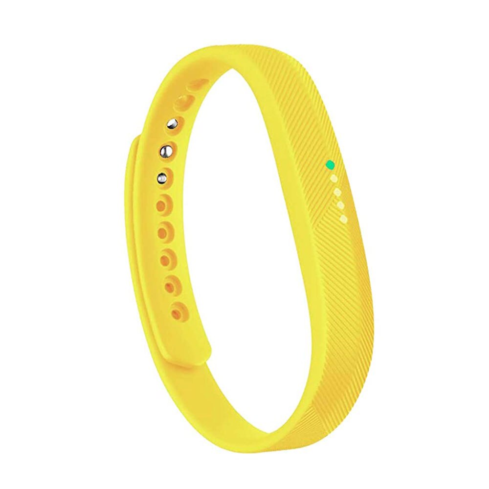 Siliconen Band Verstelbare Band Voor Fitbit Flex 2 Smart Horloge Vervanging Accessoires Polsbandje Band Armband Voor Fitbit Flex2: Yellow / L