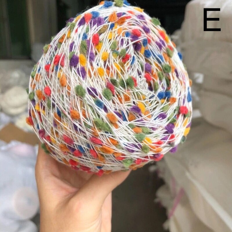 Fil de laine couleur bonbon arc-en-ciel, 50g/boule, ligne de fil de boule, tricoté à la main, poupée Crochet pull, matériau de fil de laine: 05