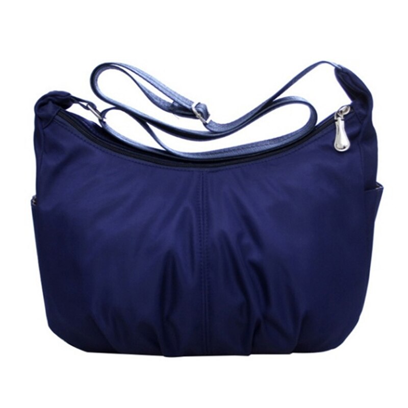 Waterproof Nylon Hobo Messenger Bags Women Crossbody Shoulder Bags Ladies Handbags women's: Navy blue