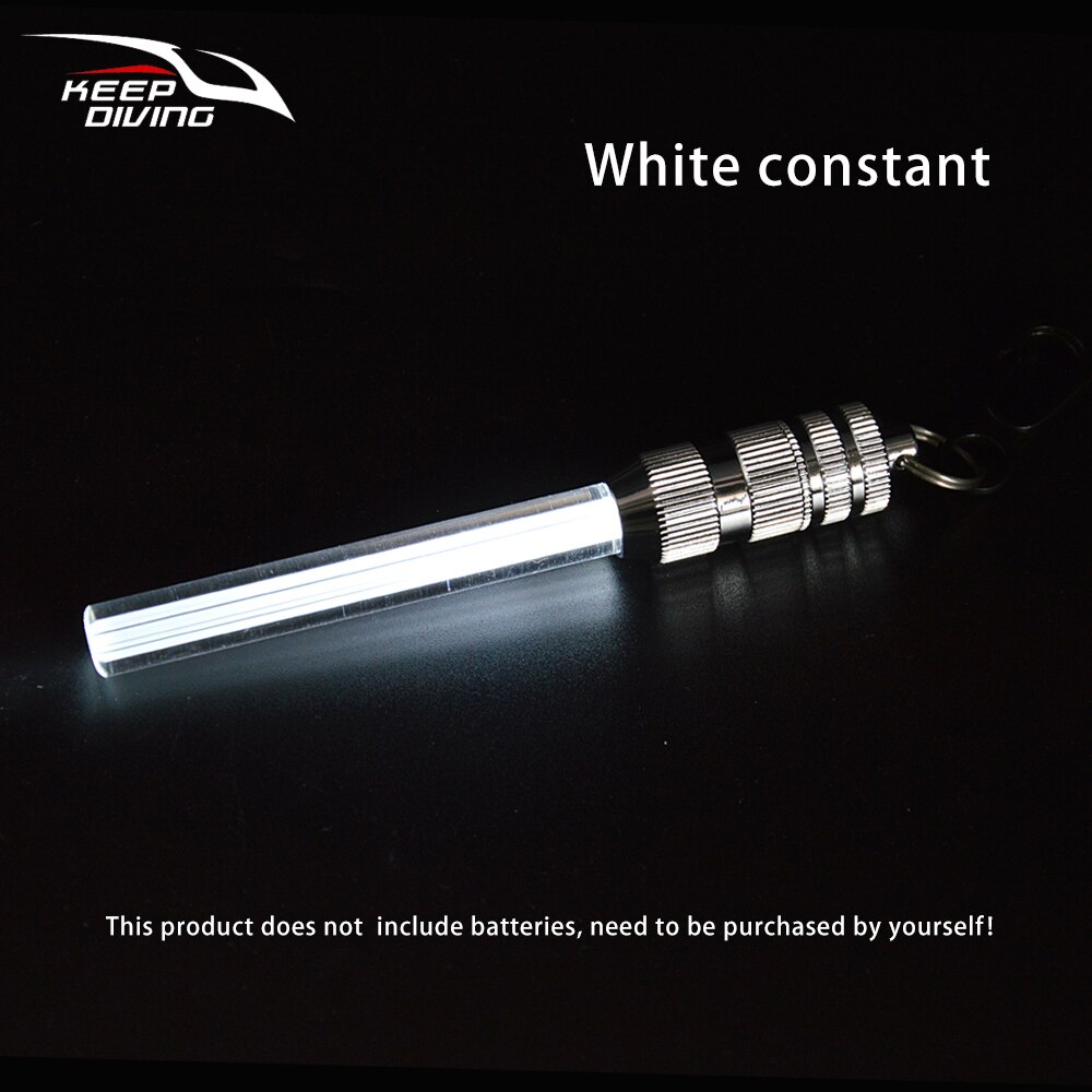 Underwater Safety Signal Light Bright LED Light Stick Scuba Night Dive Marker LED Torch: White constant