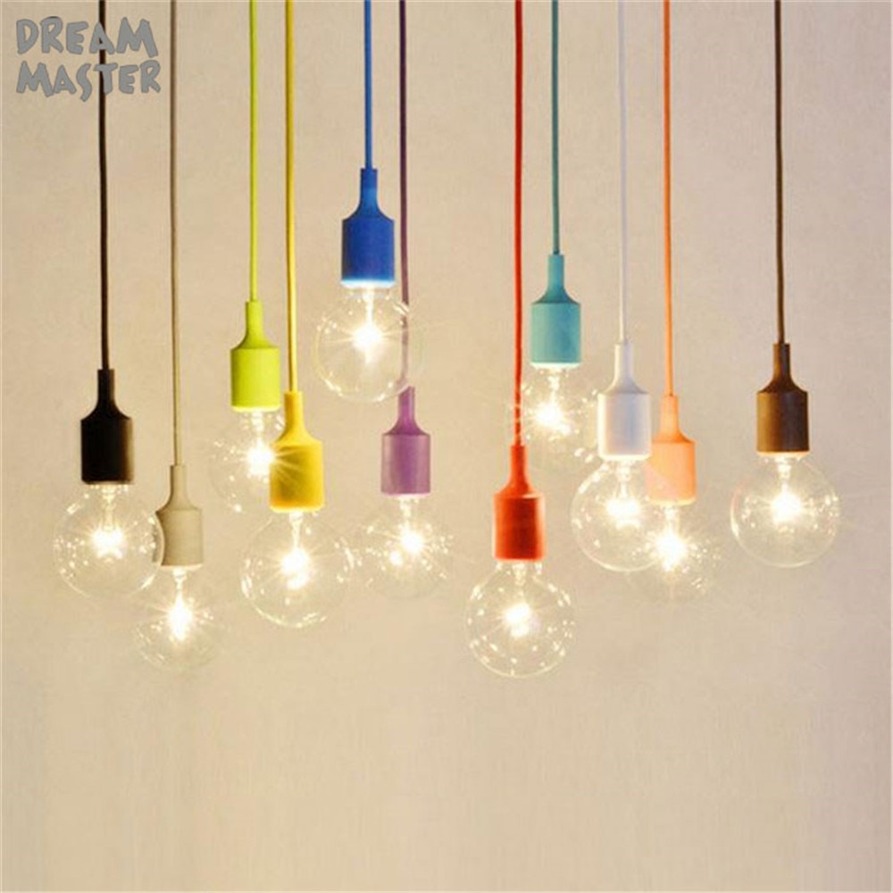 Farverige kunst pendellamper moderne gør det selv hængende lamper hjem butik butik industriel indretning pendel lampadari luz