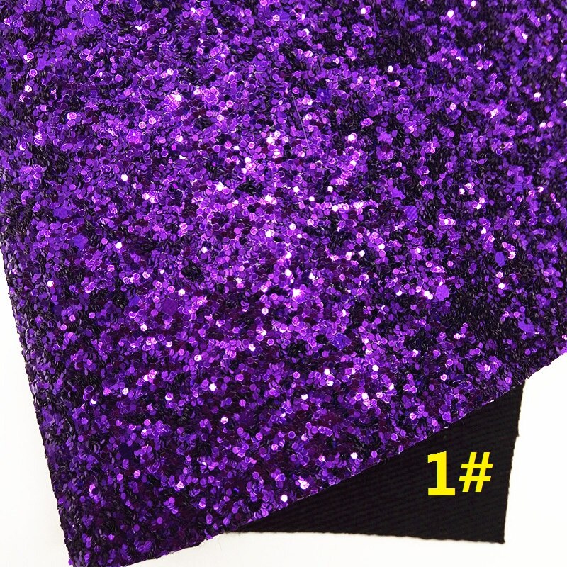 Purple Glitter leather, Plain Soft Faux Leather, Smooth Glitter Fabric For Bow A4 21x29CM Twinkling Ming KM149